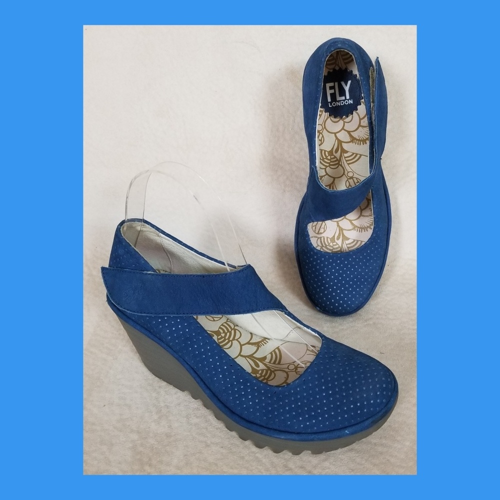 Fly London mary jane wedges